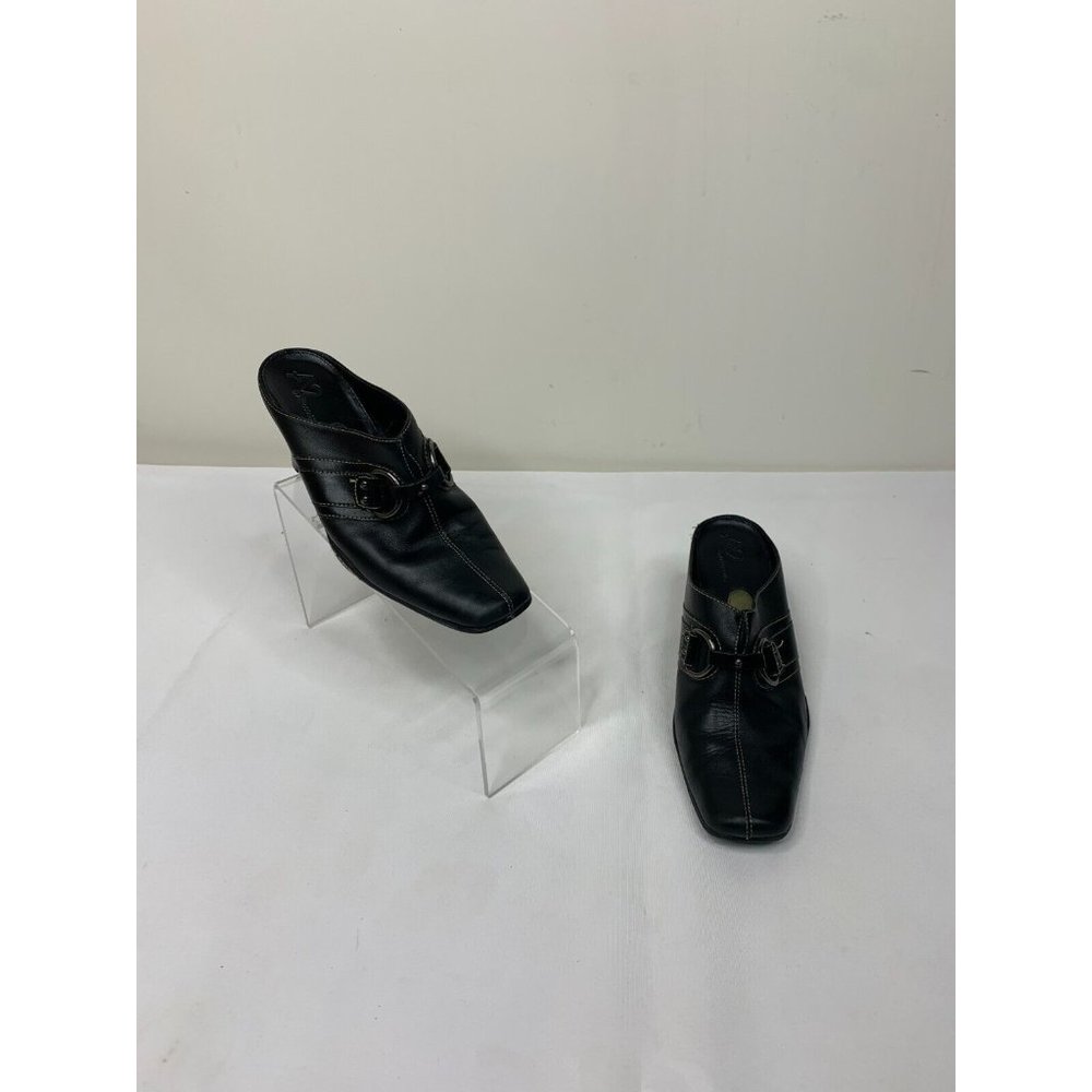 A2 by Aerosoles Womens 6 Black Slip On Heels Shoes